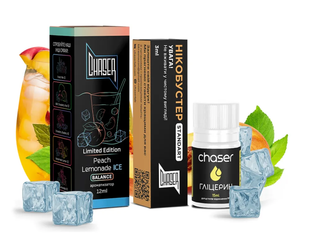 Набор Жидкости Chaser Black Ice 30 мл Peach Lemonade Ice 50 мг