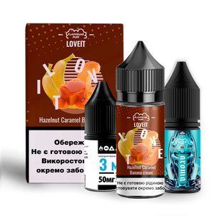 Набор Жидкости Flavorlab Love It Salt 30 мл Hazelnut Caramel Banana Cream 50 мг