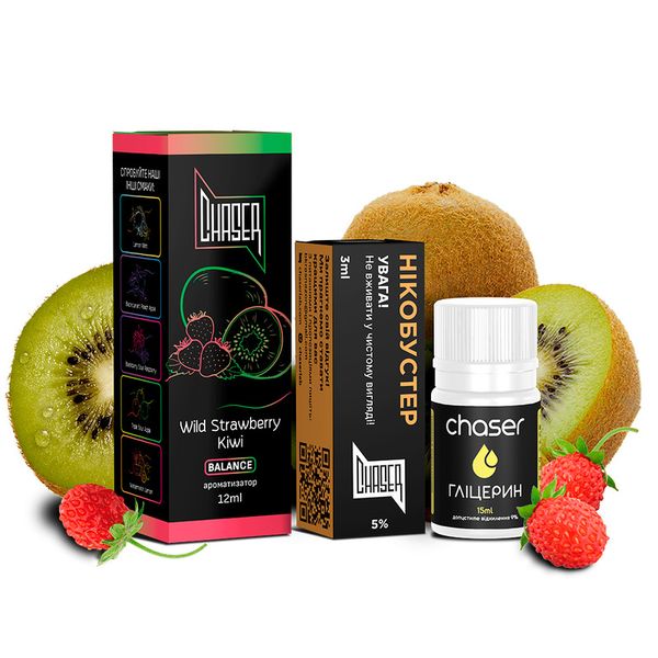 Набір Chaser Black Salt 30 мл Wild Strawberry Kiwi 50мг 63403006 фото