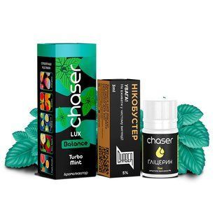 Набор Жидкости Chaser Lux Salt 30 мл Turbo Mint 50 мг