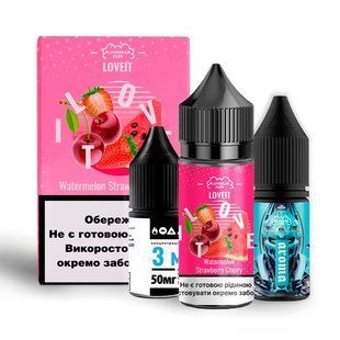 Набор Жидкости Flavorlab Love It Salt 30 мл Watermelon Strawberry Cherry 25 мг