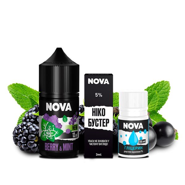 Набор Nova Salt 30 мл Berry Mint 50мг 63404014 фото